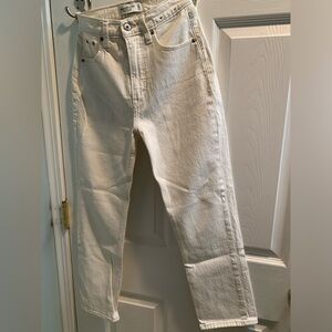 Abercrombie & Fitch Women’s Off-White Straight Jeans